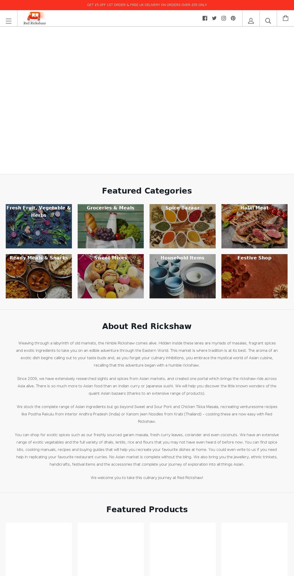 redrickshaw.com — Shopify storefront screenshot