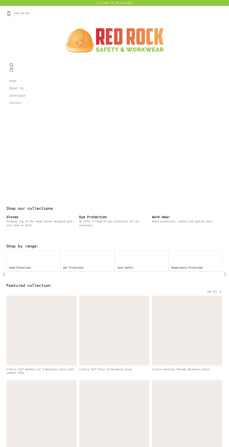 redrocksafety.com.au shopify website screenshot