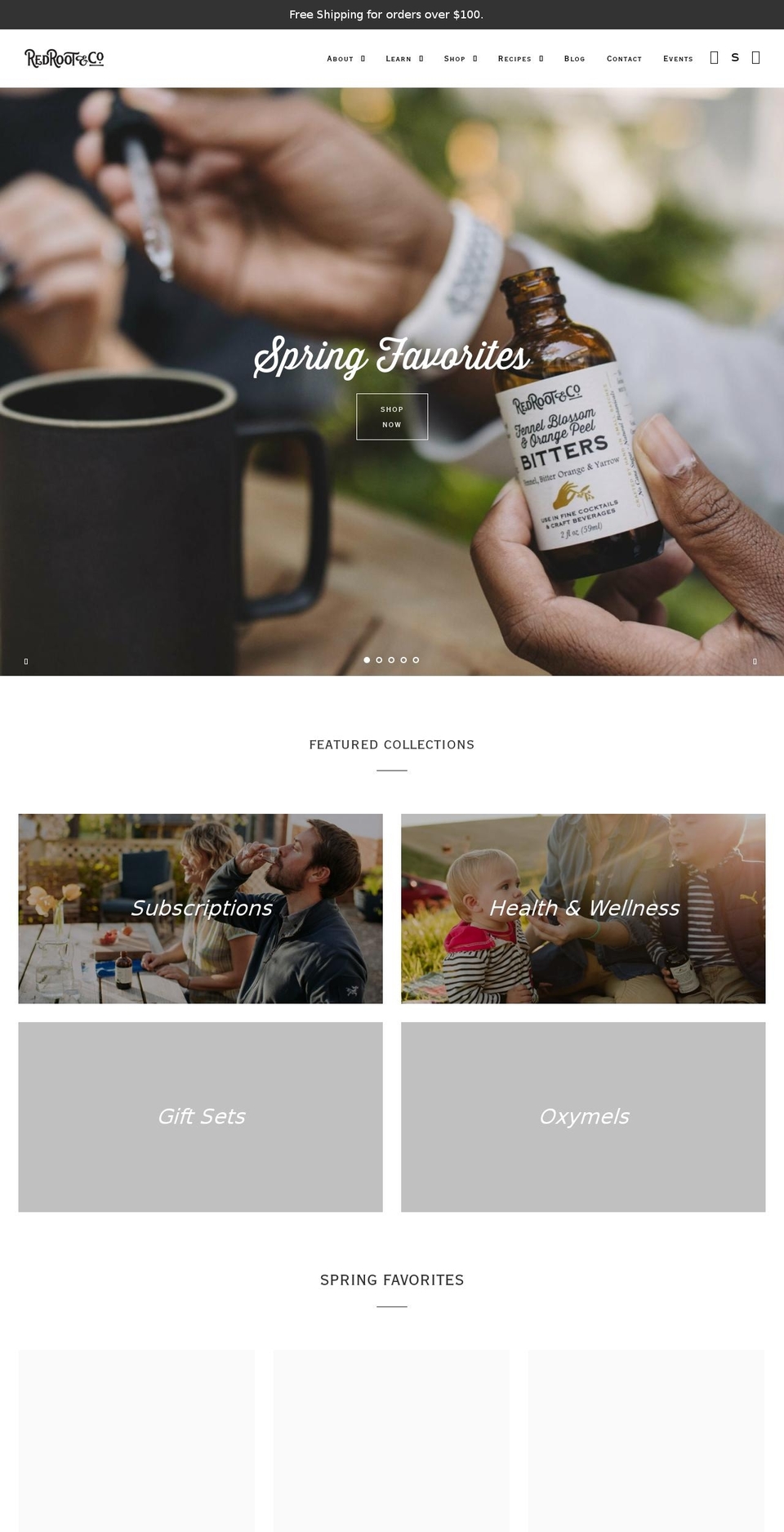 redrootcompany.com shopify website screenshot