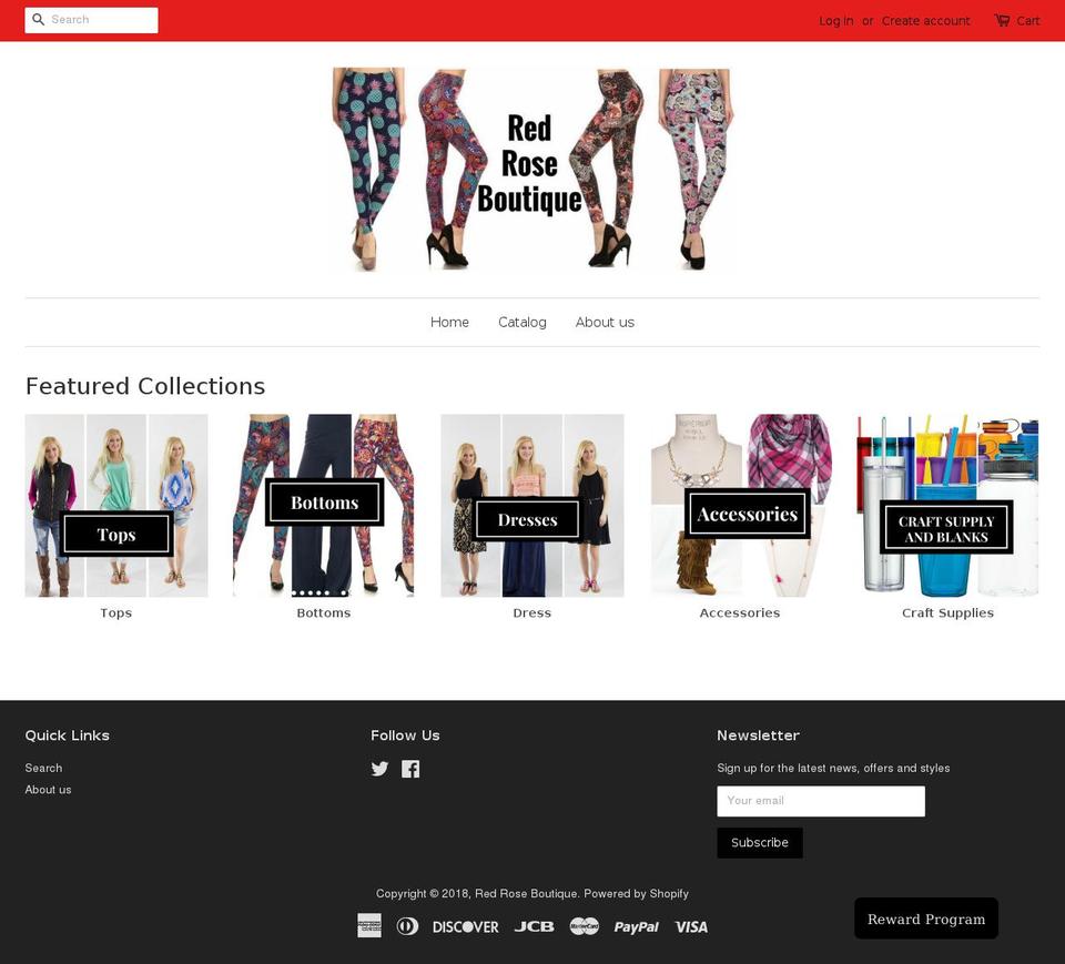 redrosebandb.com — Shopify storefront screenshot