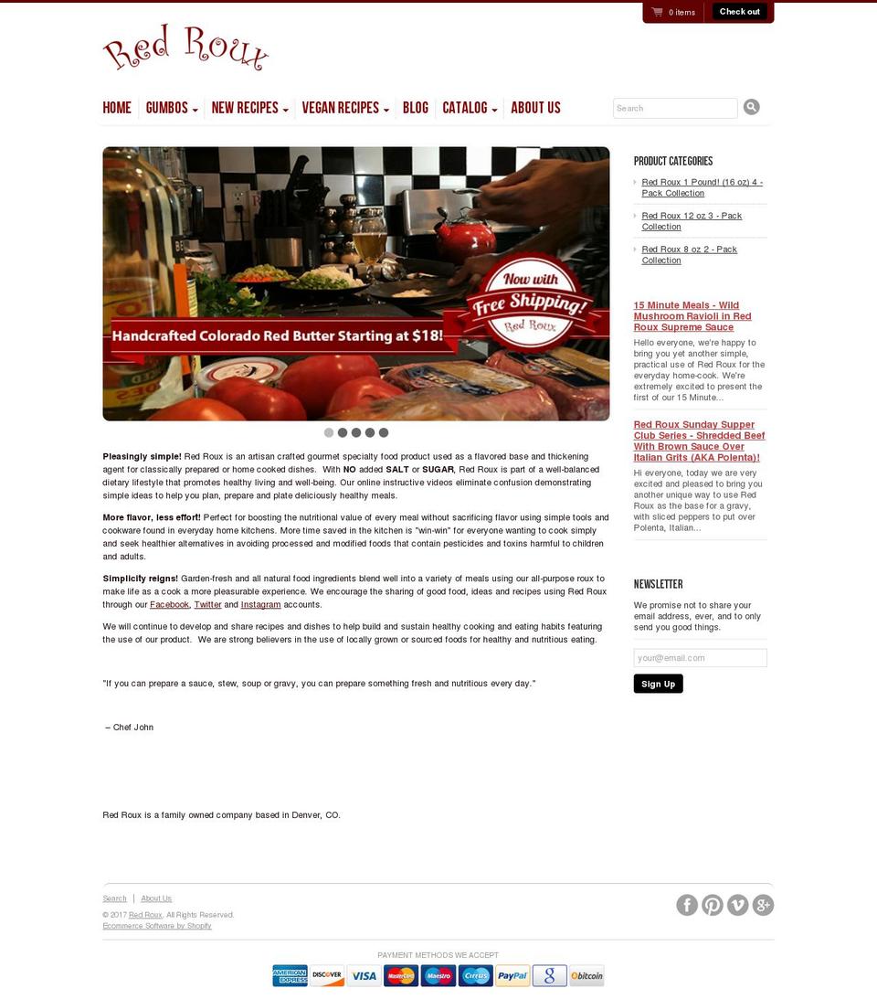 redroux.com shopify website screenshot
