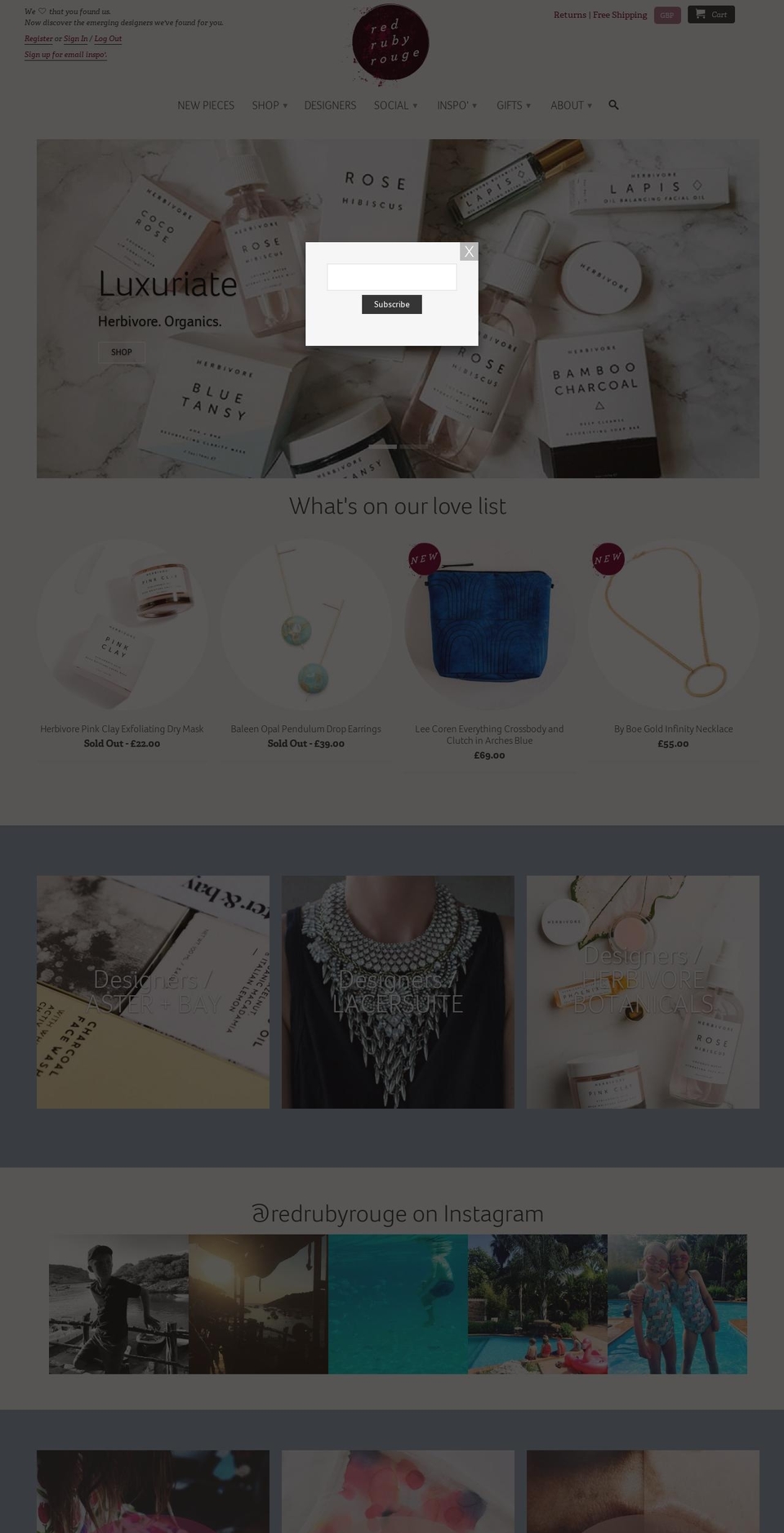 redrubyrogue.com — Shopify storefront screenshot