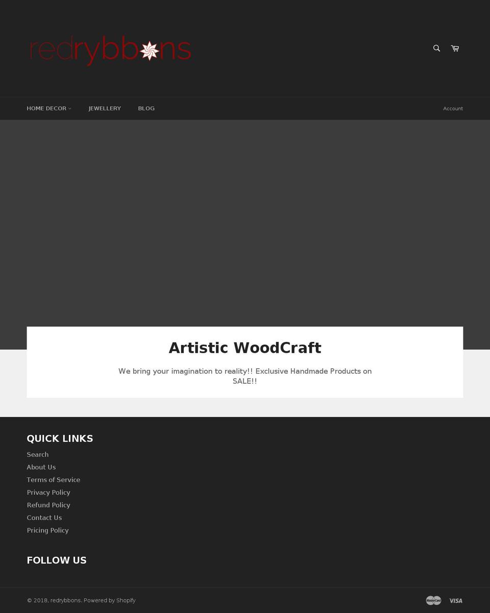 redrybbons.com — Shopify storefront screenshot