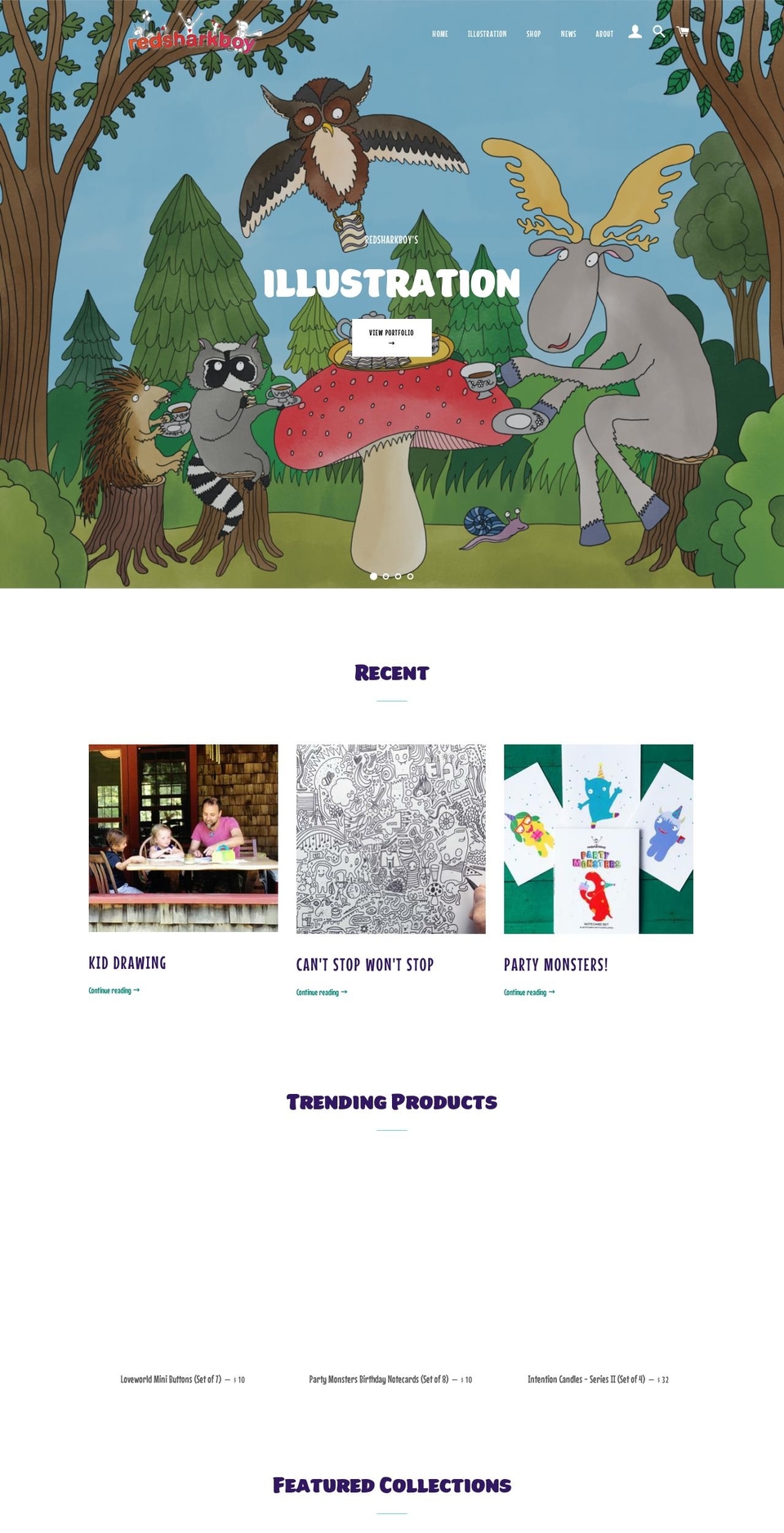 redsharkboy.com shopify website screenshot
