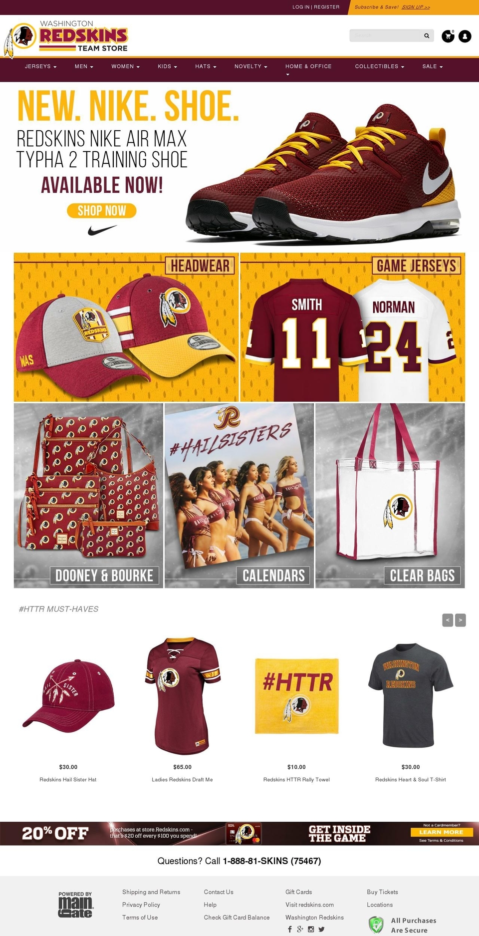 Jersey Builder - Diff -Rian Shopify theme site example redskinslockerroom.com