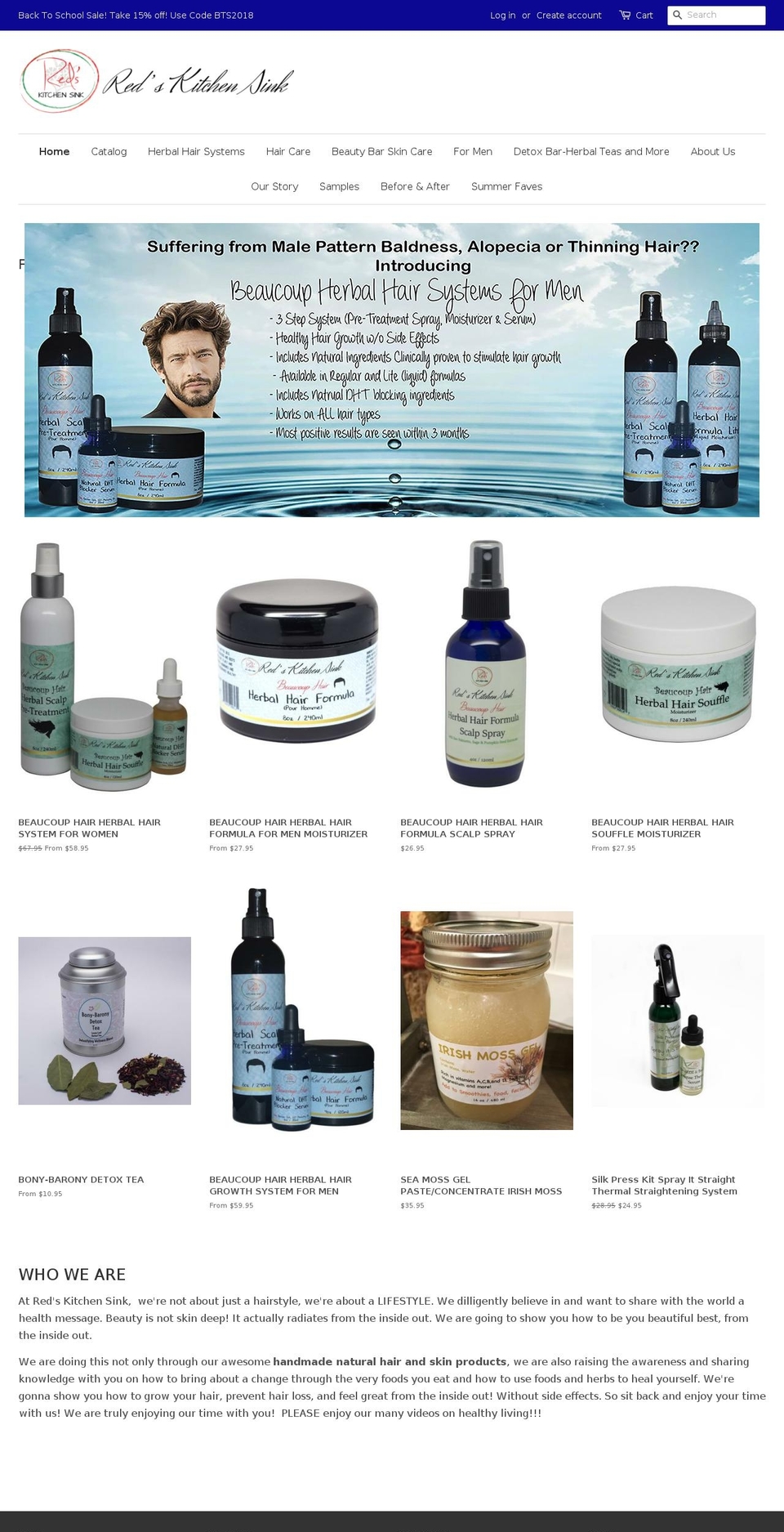 redskitchensink.com shopify website screenshot