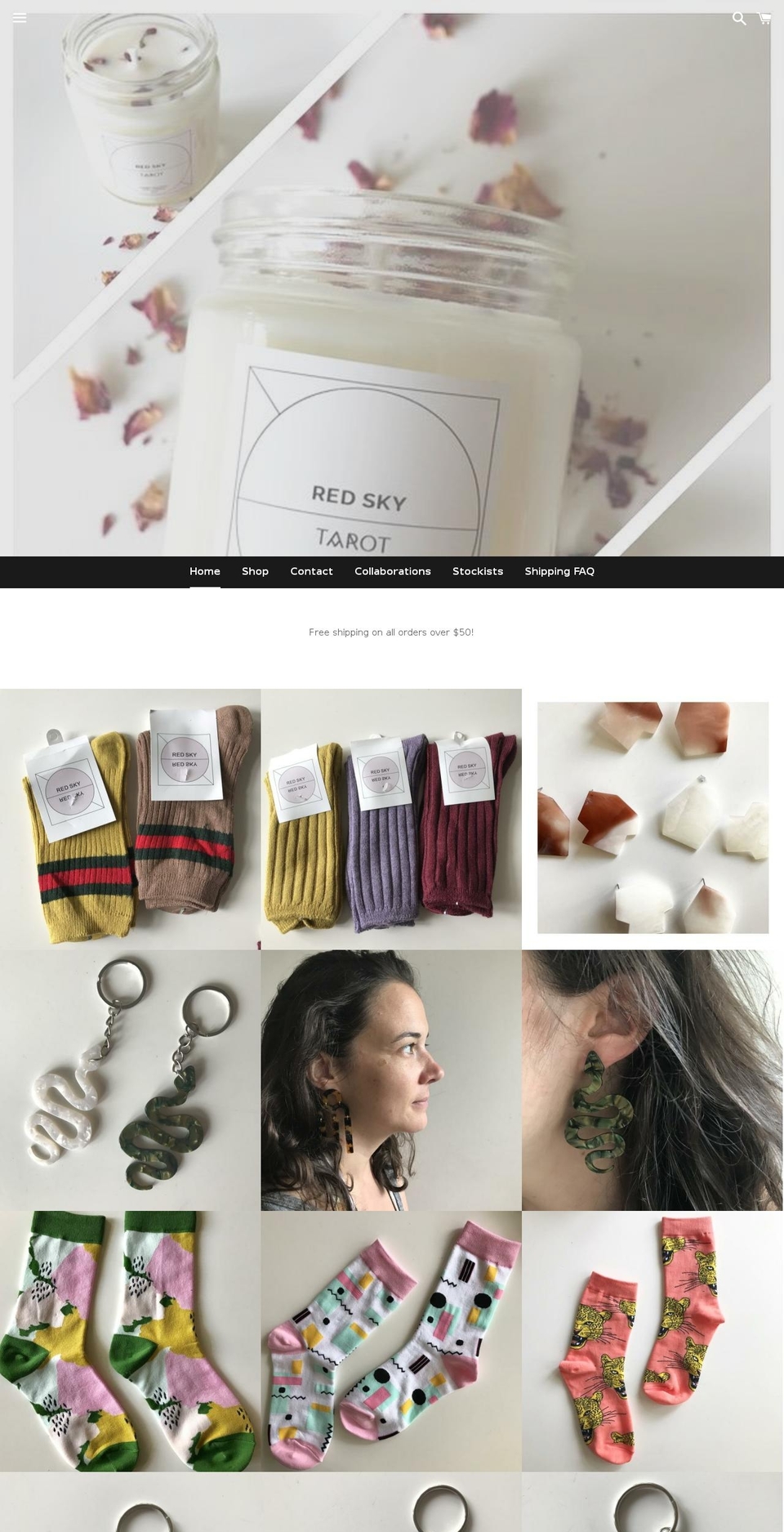 redskycandles.com — Shopify storefront screenshot