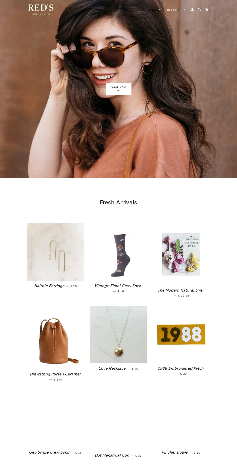 redsmercantile.com shopify website screenshot