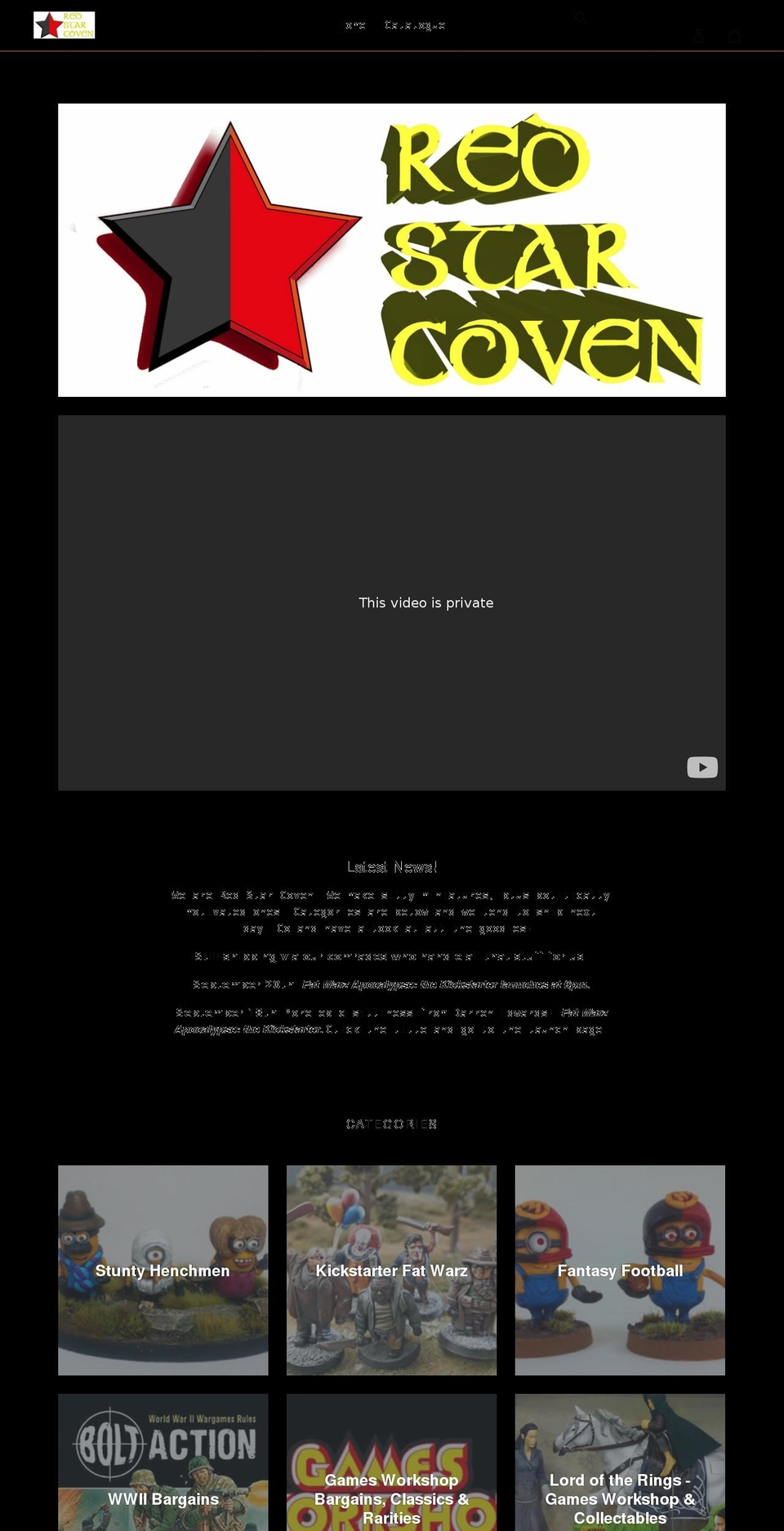 redstarcoven.com shopify website screenshot