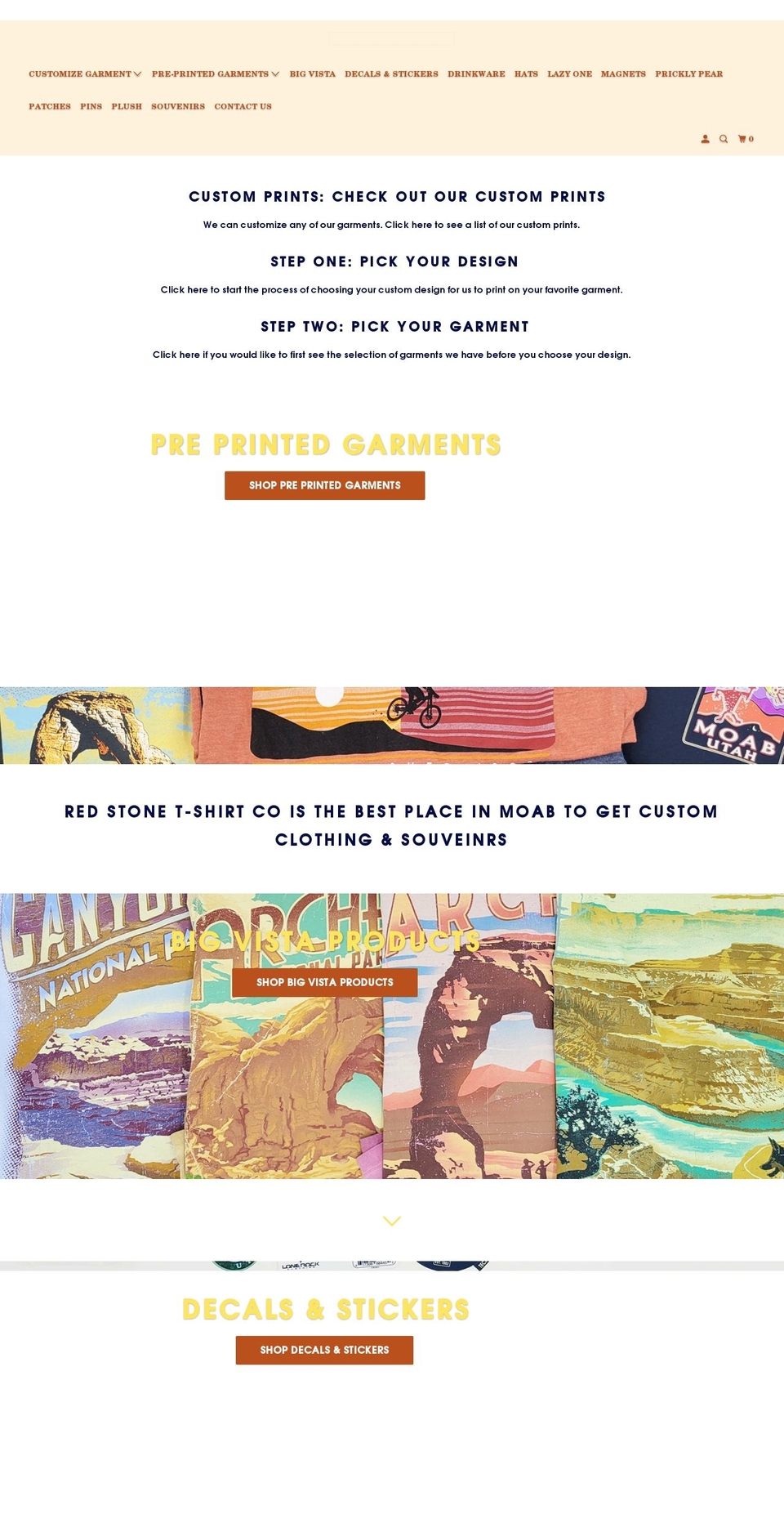 redstonetshirt.com shopify website screenshot