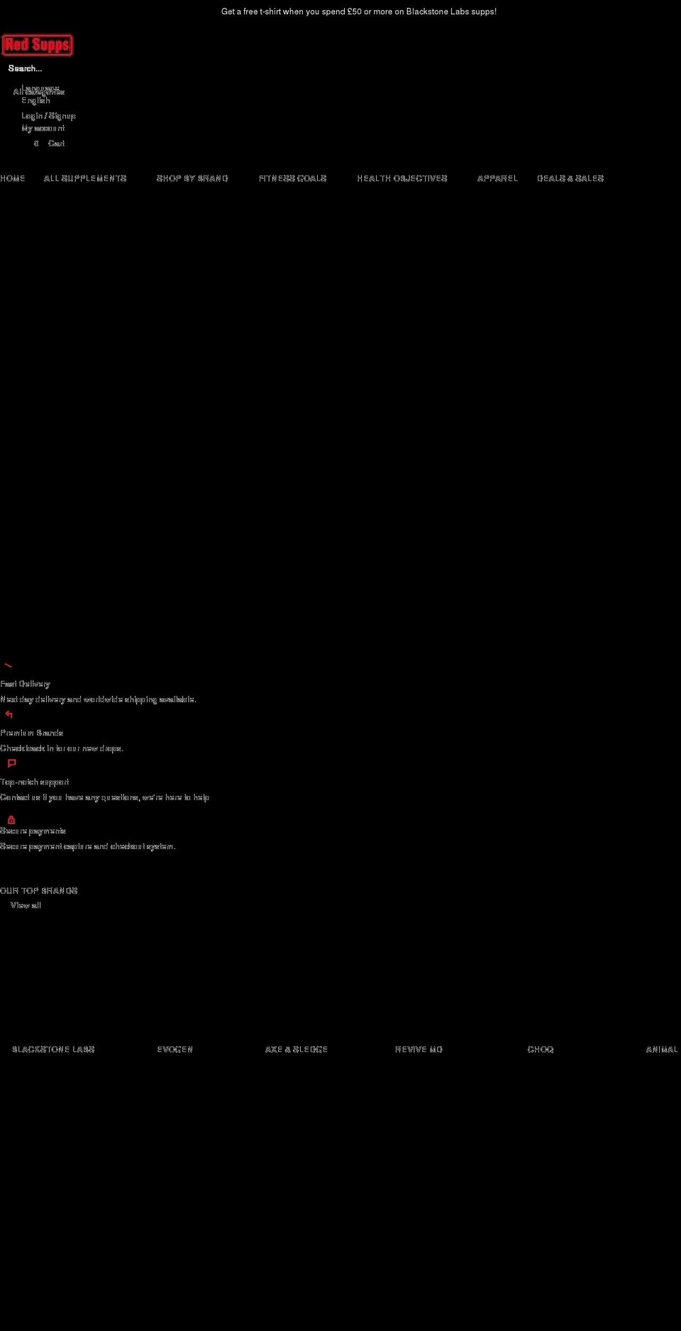 redsupps.myshopify.com shopify website screenshot