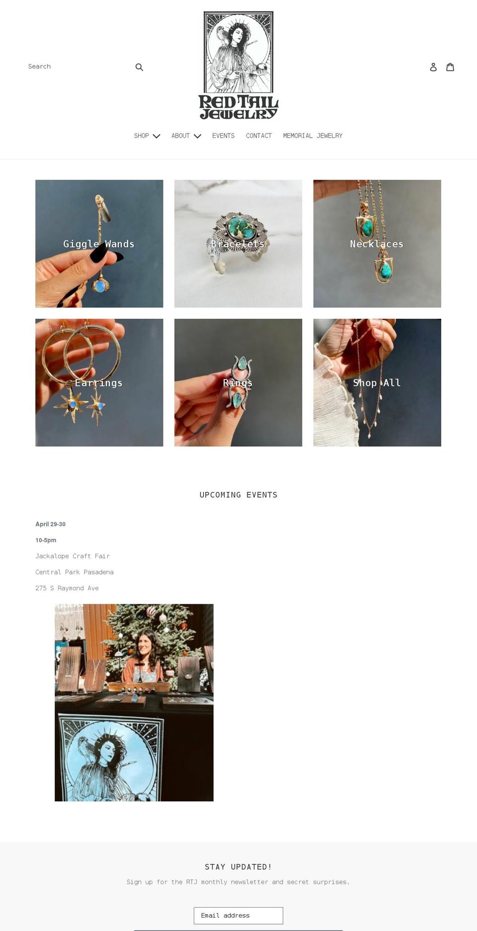 redtailjewelry.com shopify website screenshot