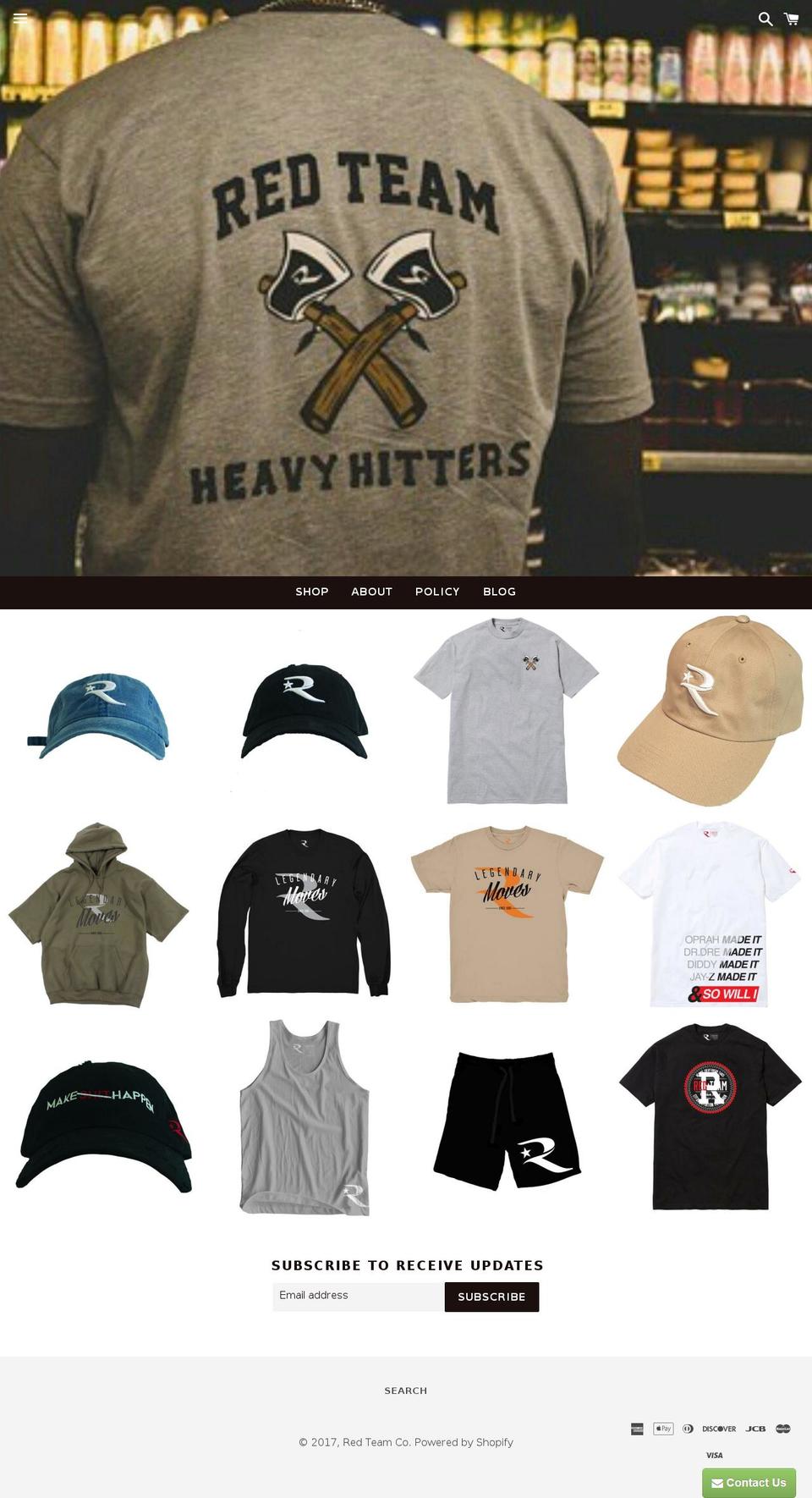 redteamco.com shopify website screenshot
