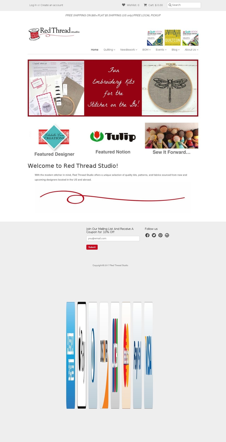 redthreadstudio.com shopify website screenshot