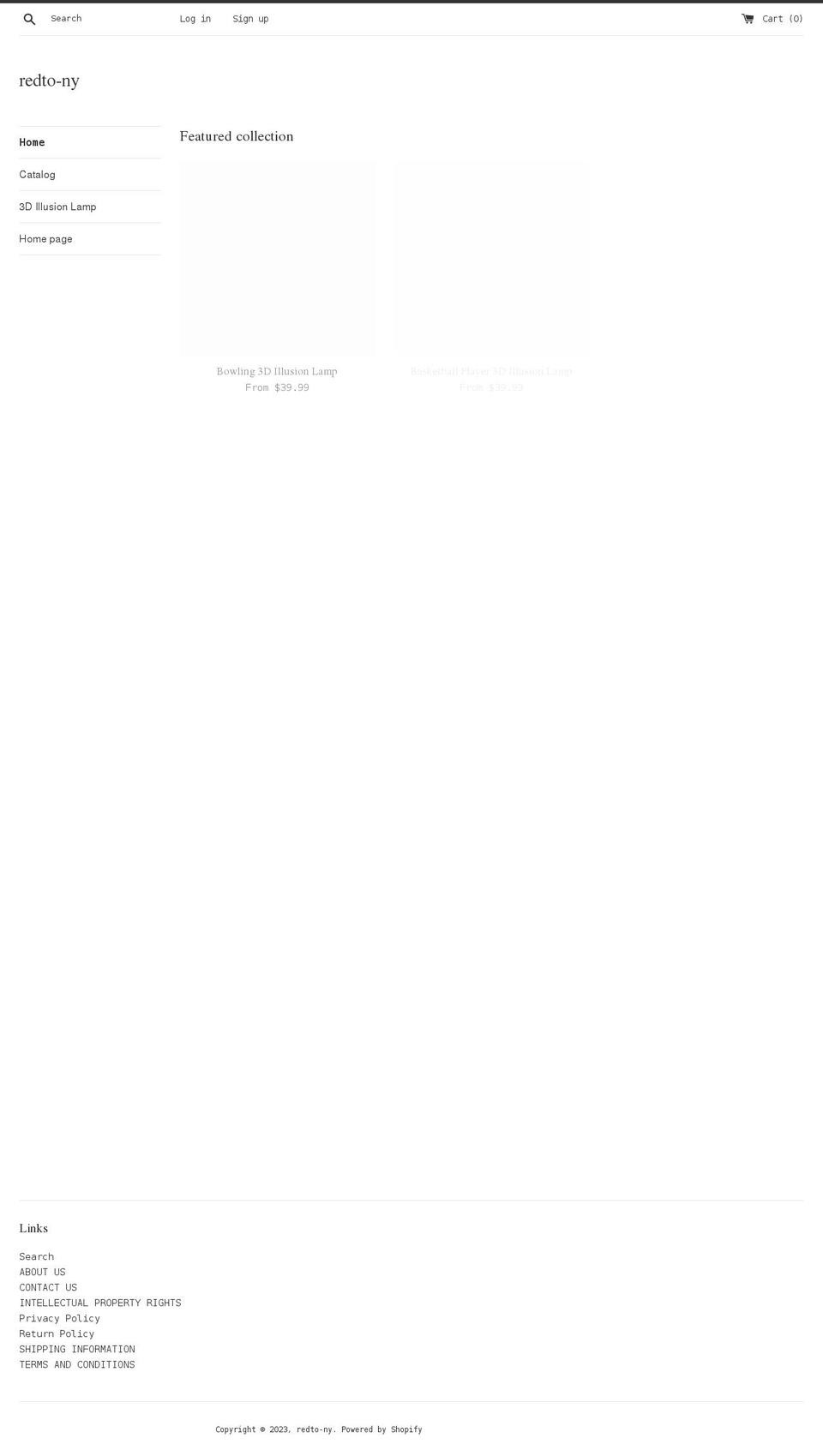 redtony.com shopify website screenshot