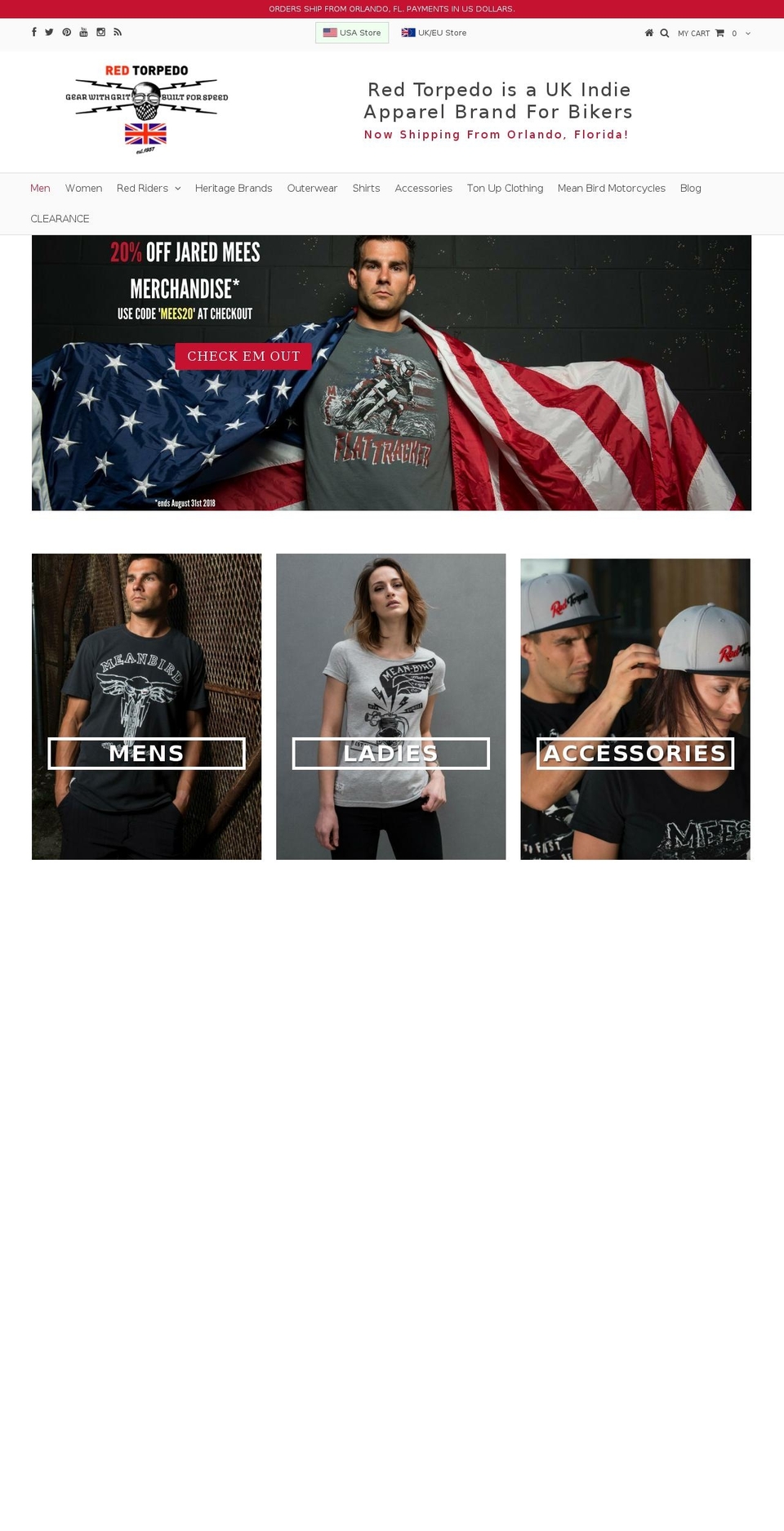 Red Torpedo USA Shopify theme site example redtorpedousa.com