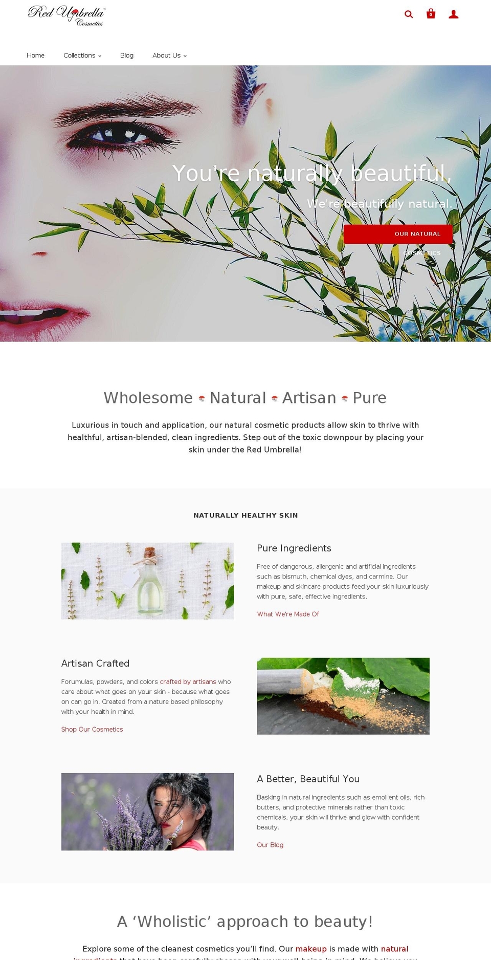 redumbrellacosmetics.net shopify website screenshot
