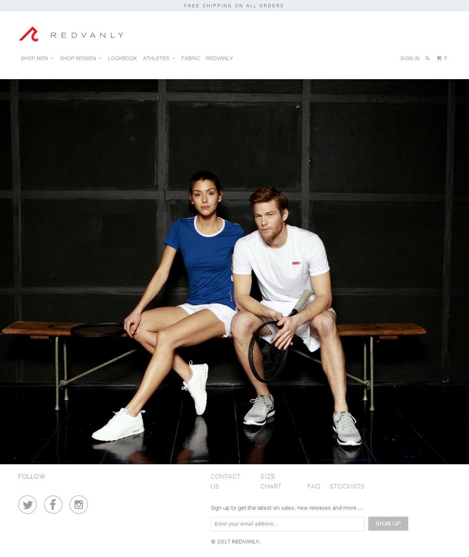 redvanly.com shopify website screenshot