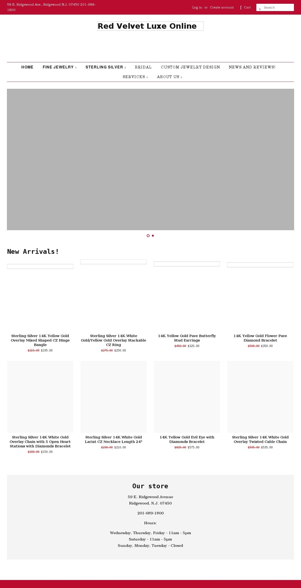 redvelvetluxeonline.com shopify website screenshot