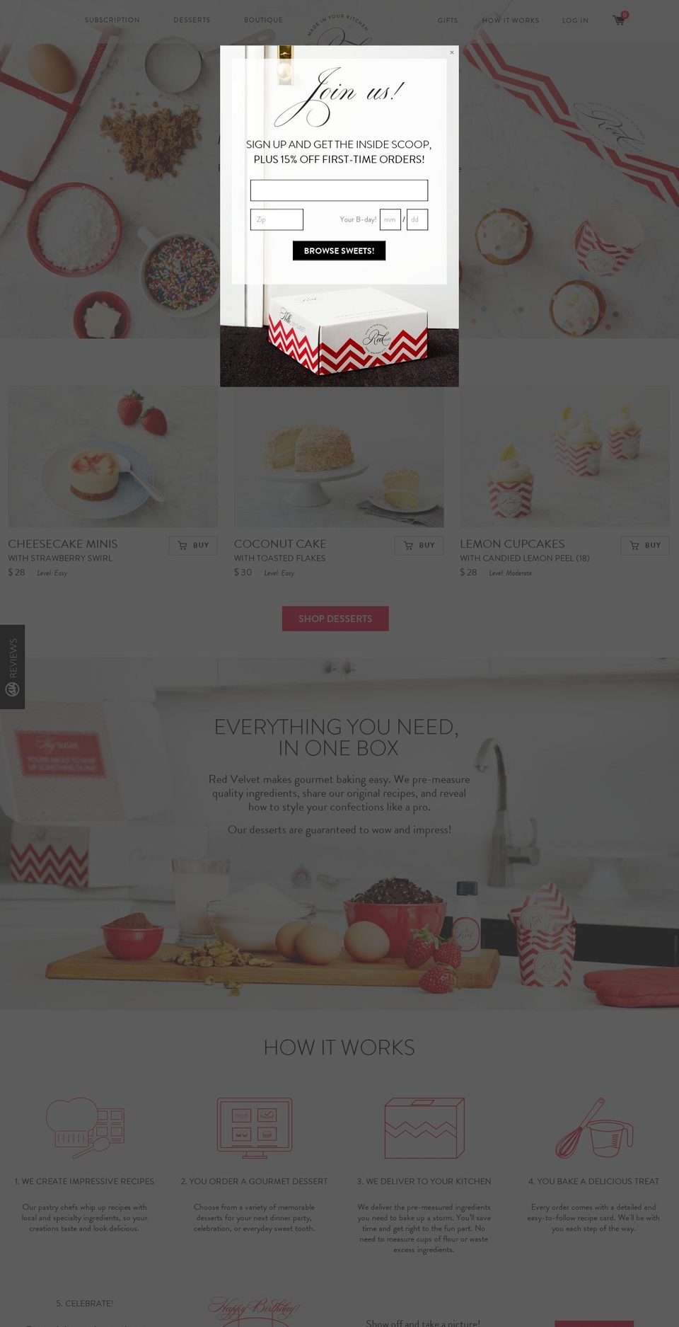 redvelvetnyc.com shopify website screenshot