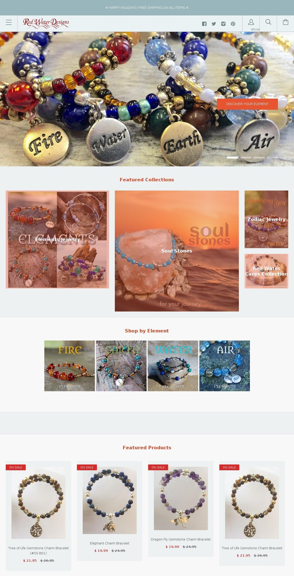 redwaterdesigns.com — Shopify storefront screenshot