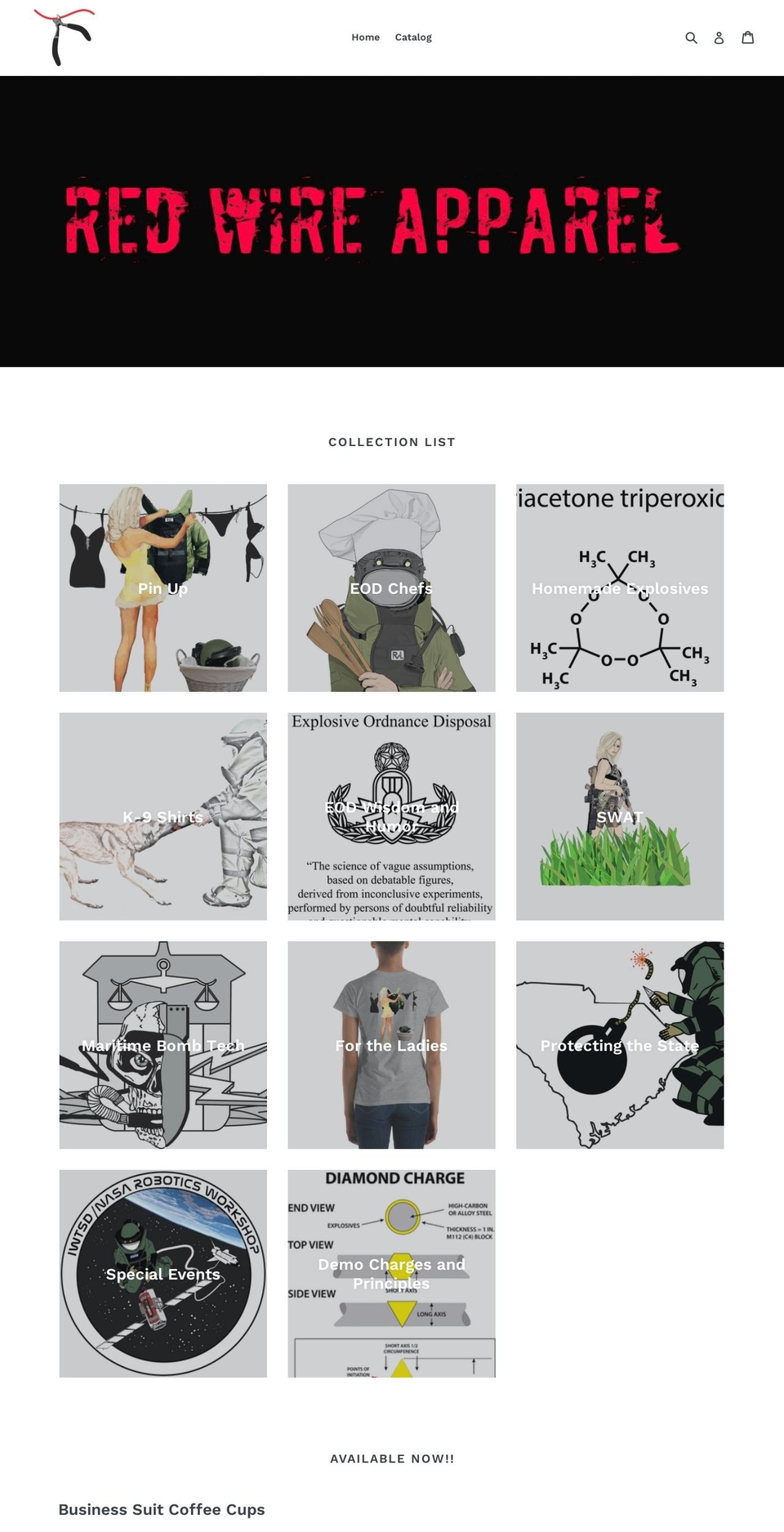 redwireapparel.com — Shopify storefront screenshot