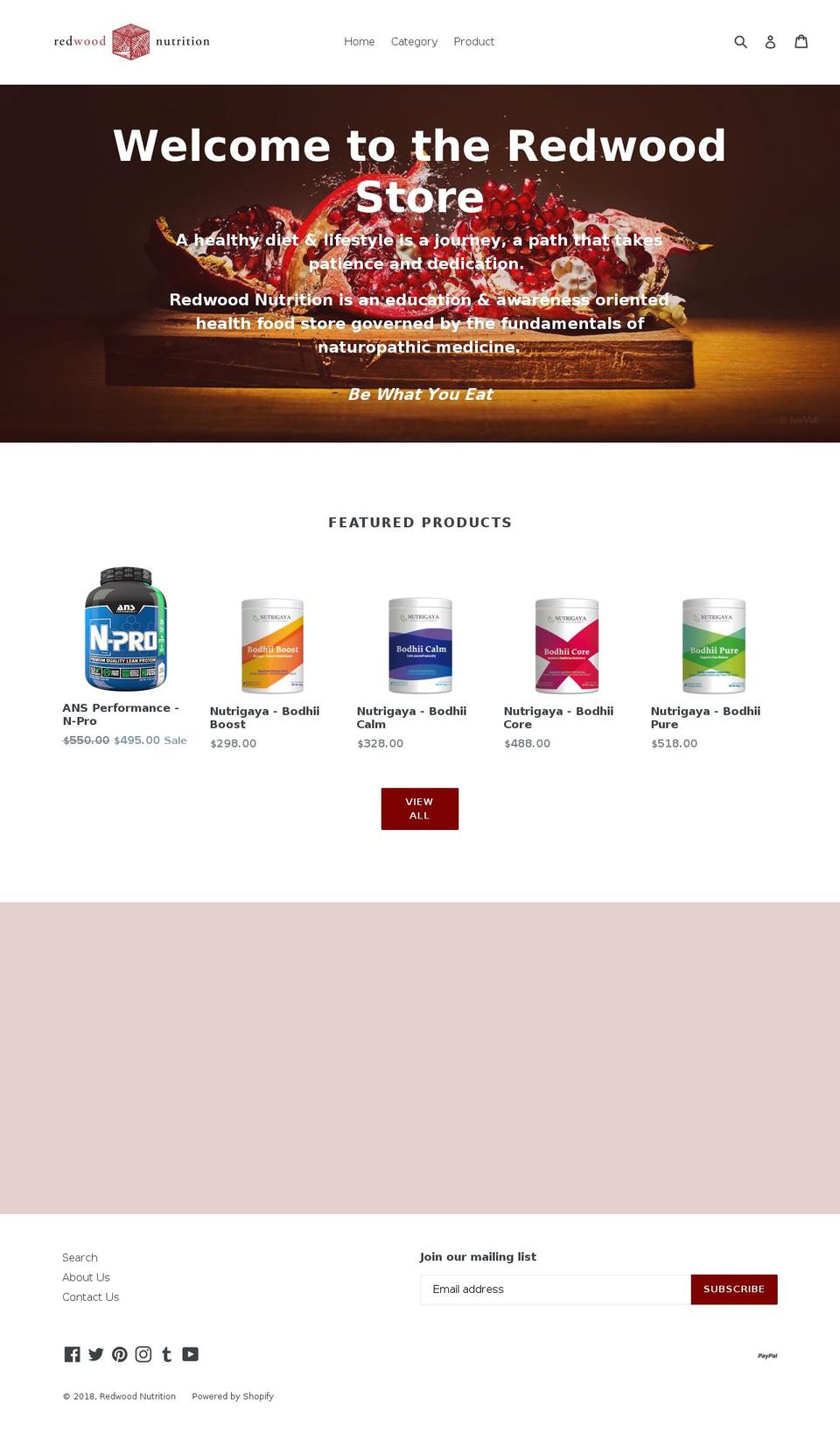 redwoodhealthhk.com — Shopify storefront screenshot
