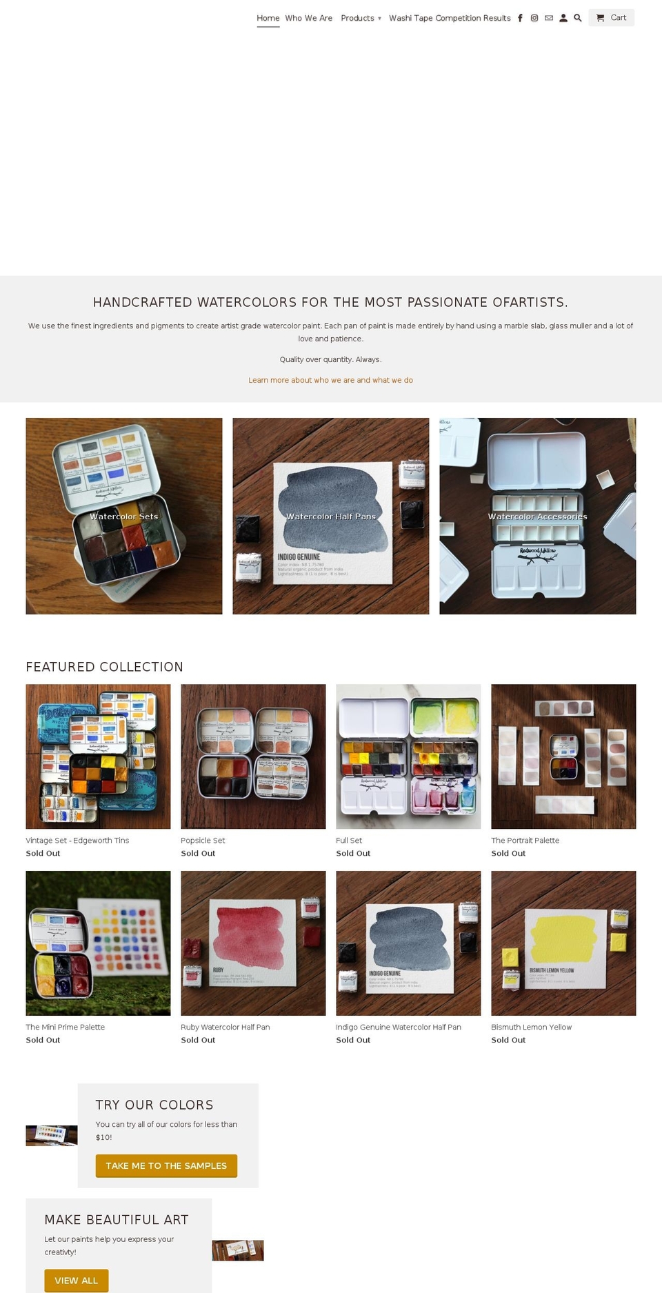 redwoodwillow.com shopify website screenshot