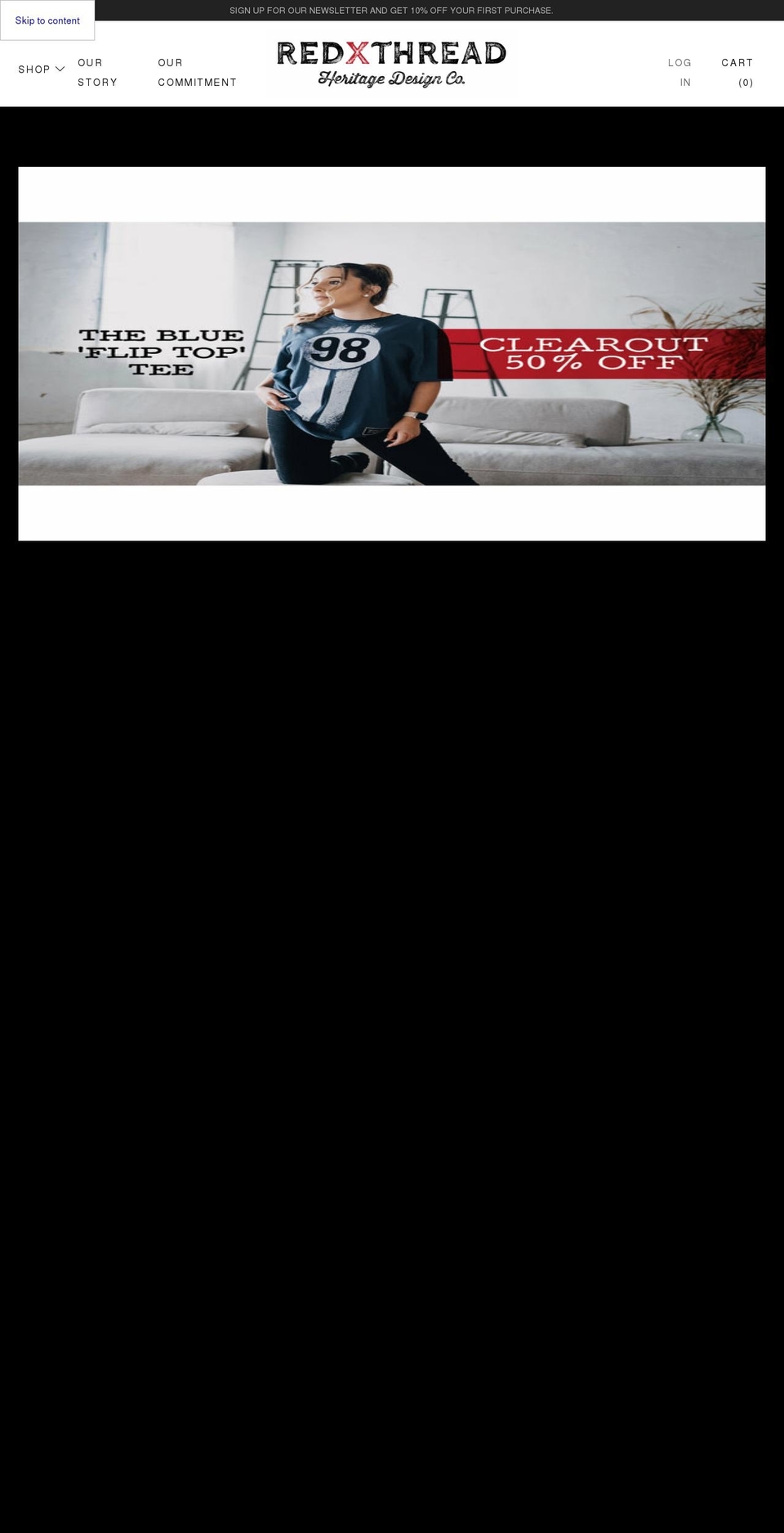 redxthread.com shopify website screenshot
