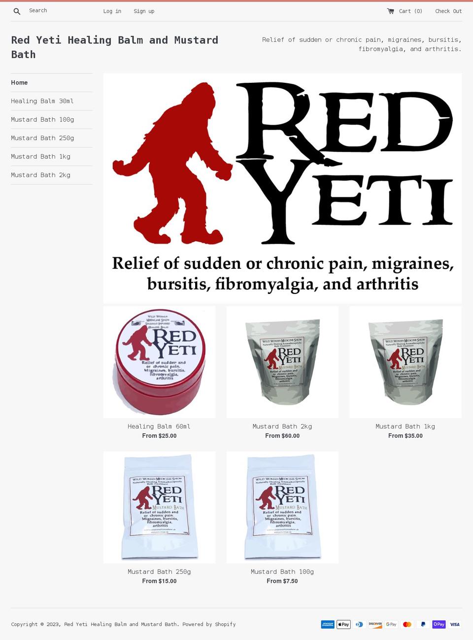 redyeti.ca shopify website screenshot