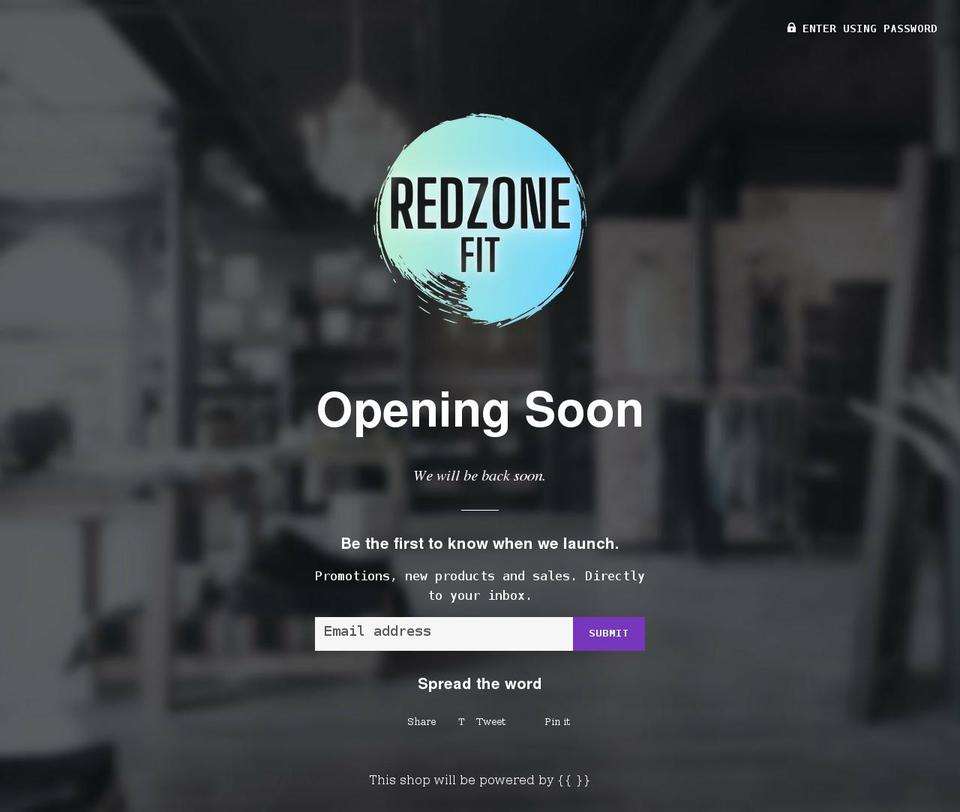 redzone-fit.com shopify website screenshot