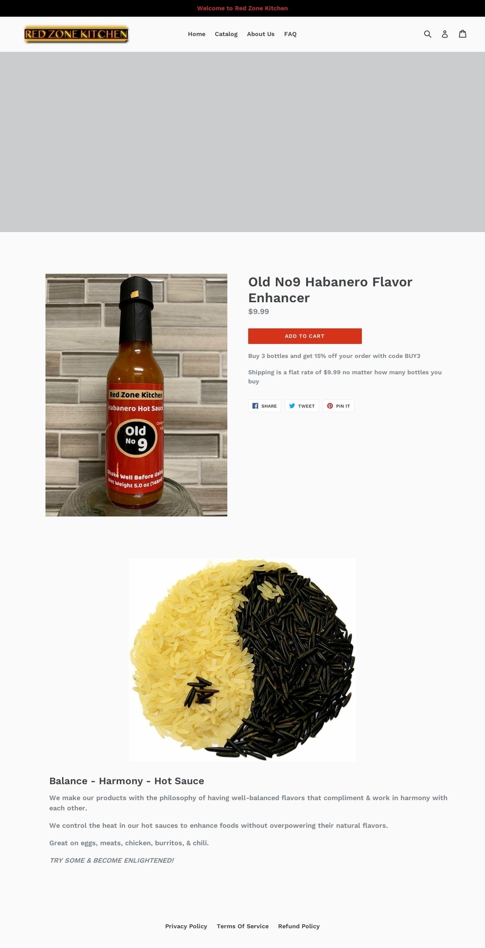 redzonekitchen.com shopify website screenshot