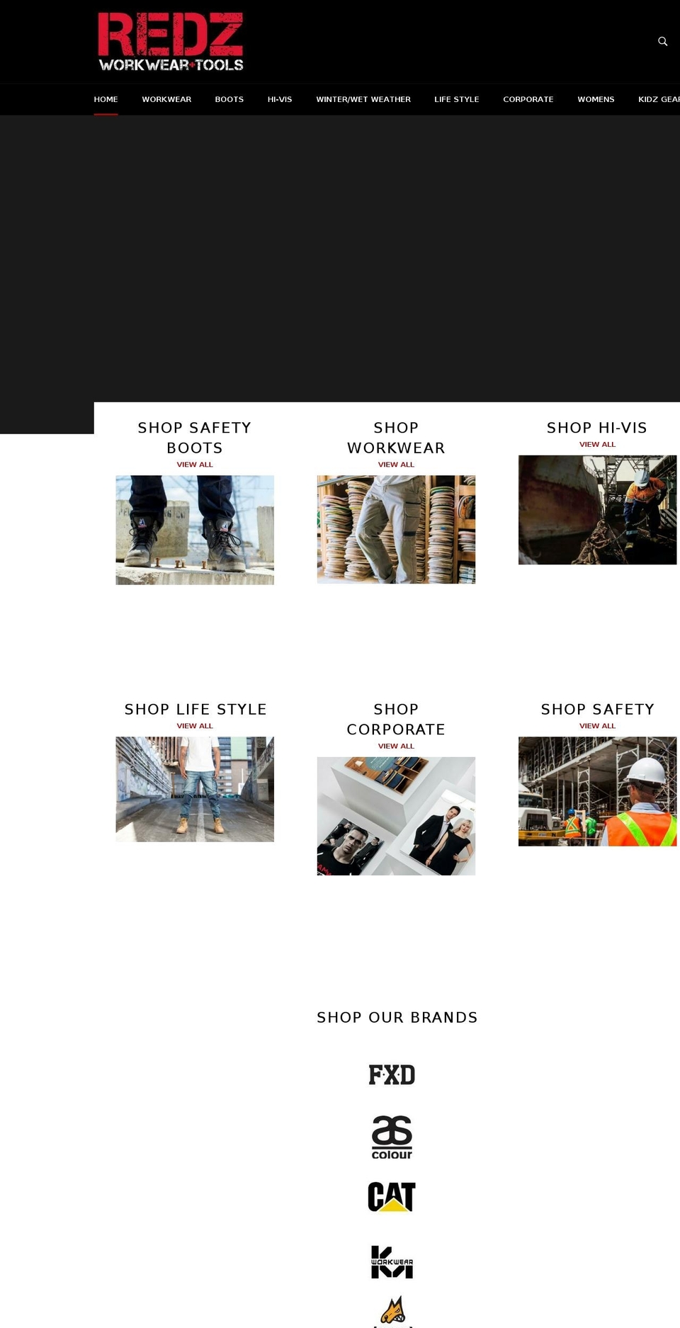 redzworkwear.com — Shopify storefront screenshot