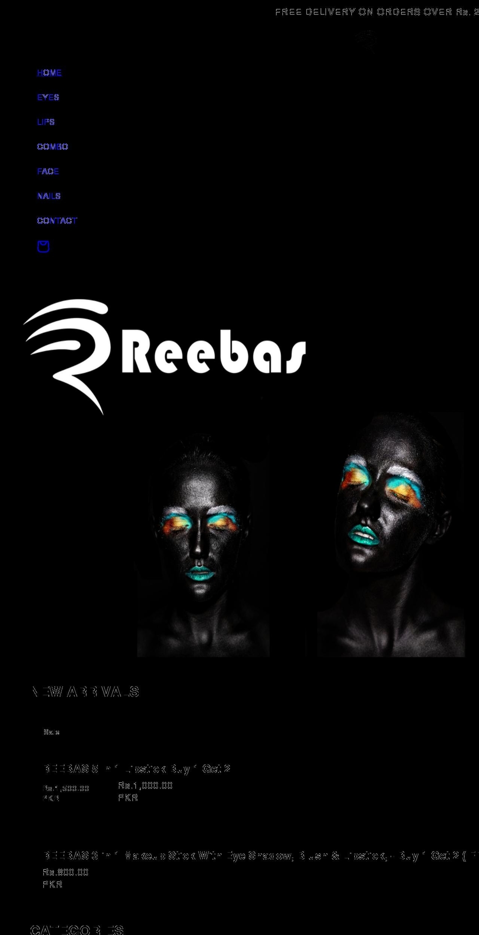 reebas.com shopify website screenshot