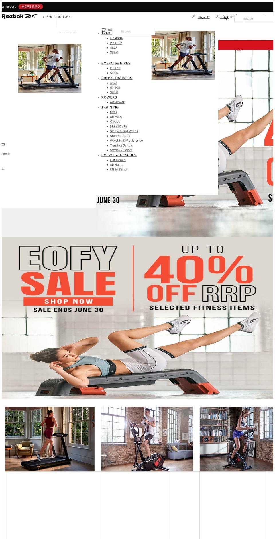 reebokfitness.com.au shopify website screenshot