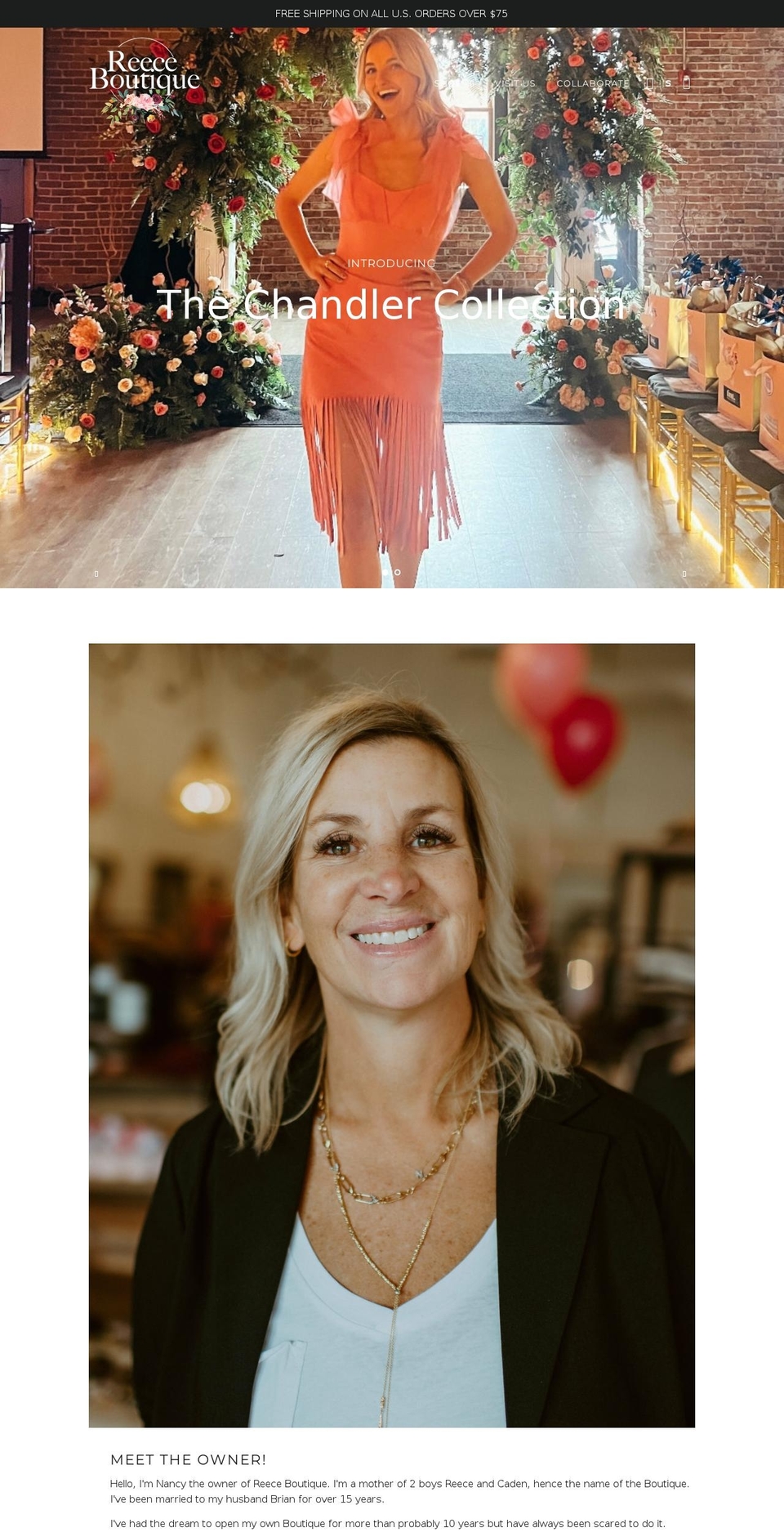 reeceboutique.com shopify website screenshot