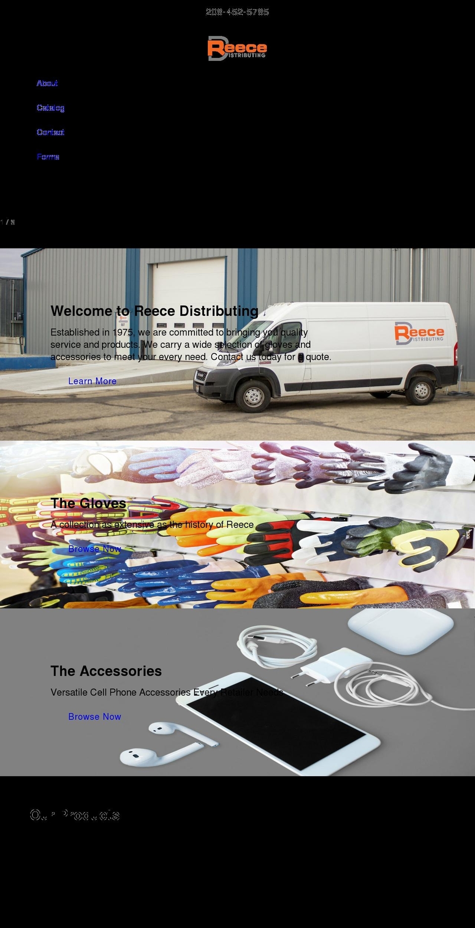 reecedistributing.com shopify website screenshot