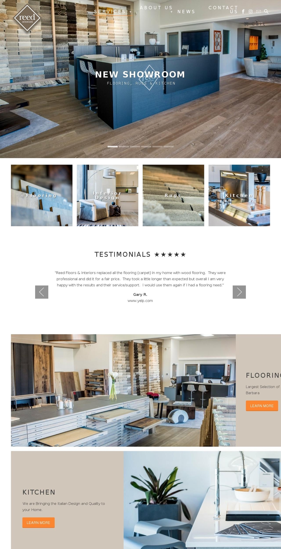 reed-interiors.com shopify website screenshot