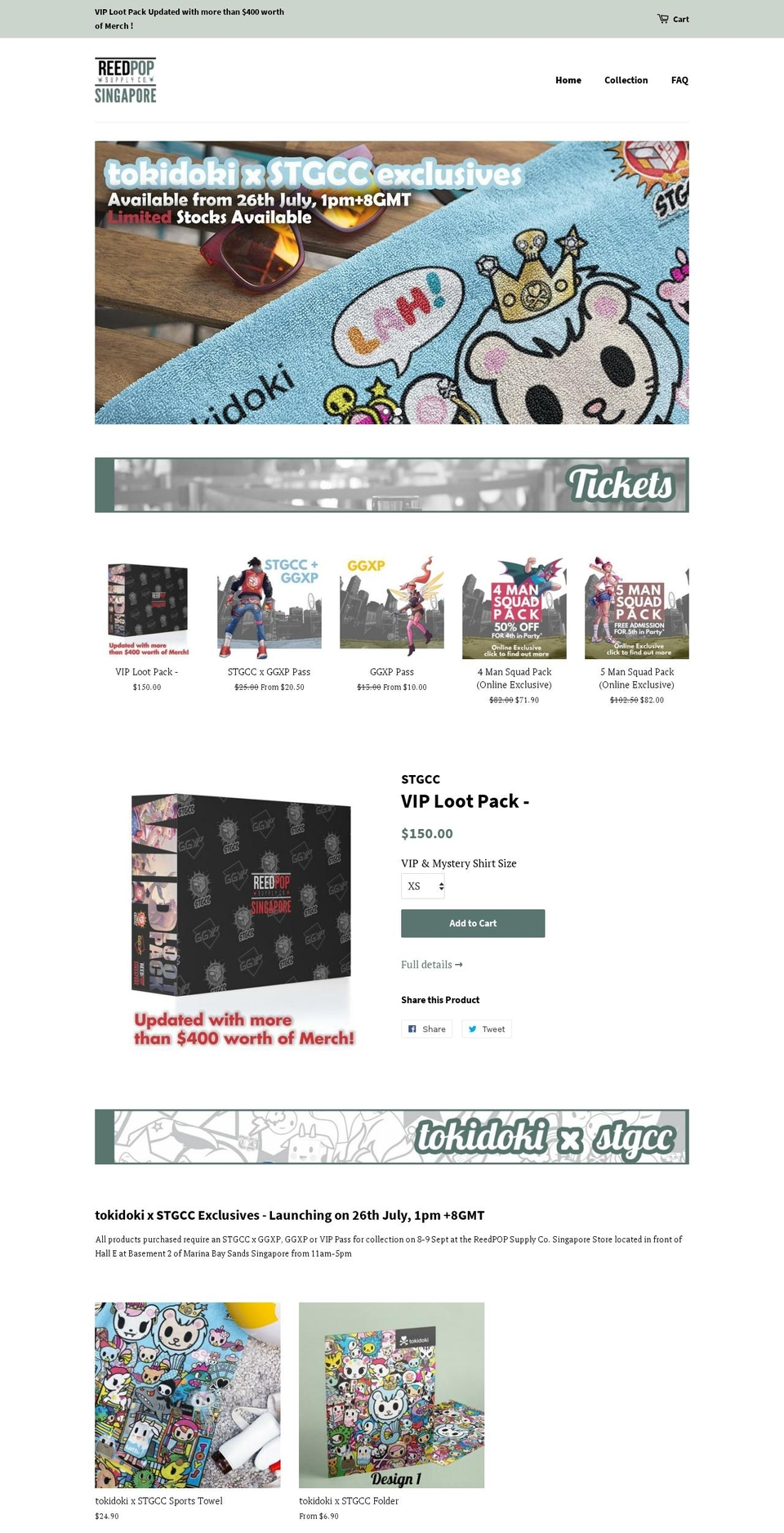 reedpopsupplyco.com.sg shopify website screenshot