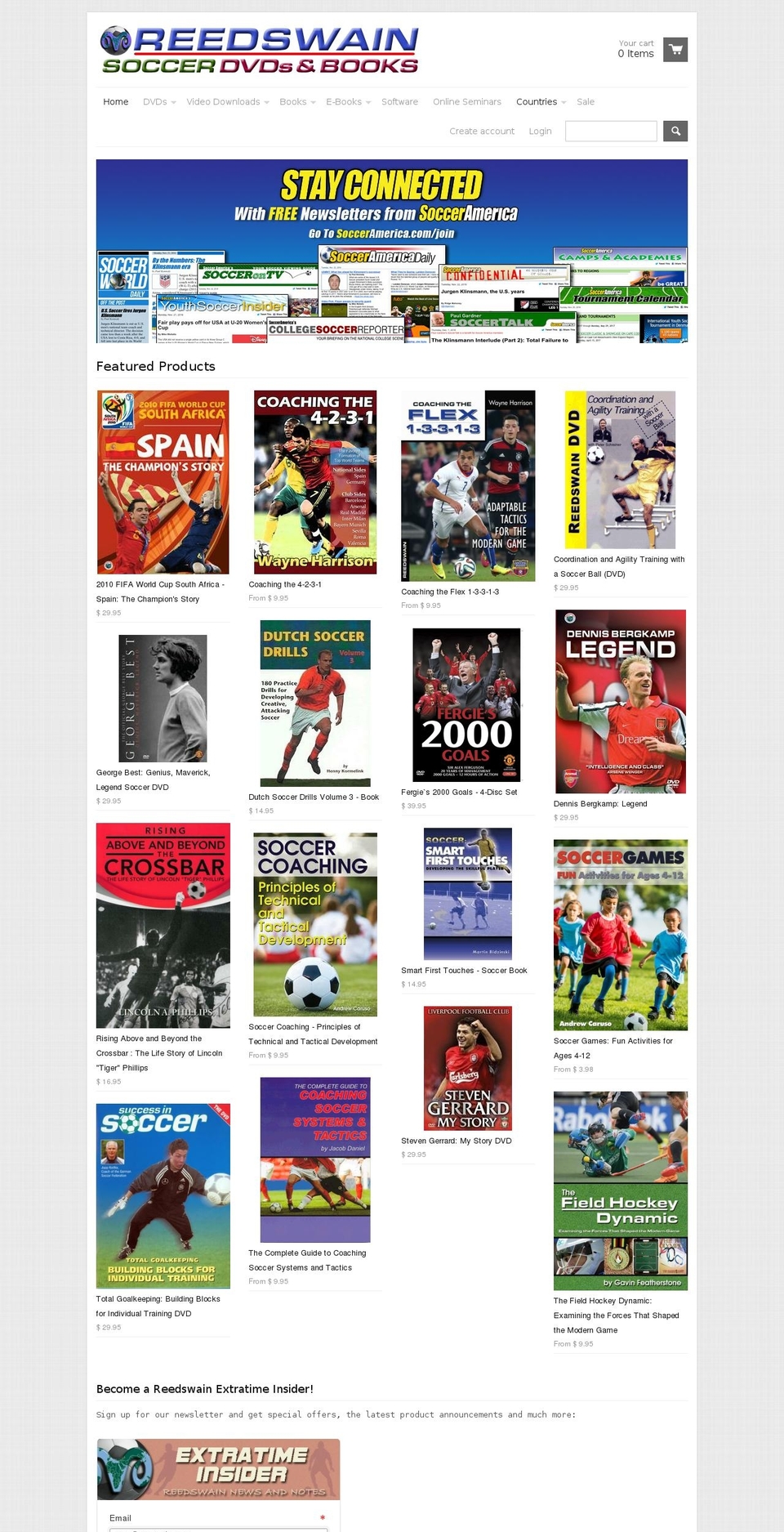 reedswainsoccer.com shopify website screenshot