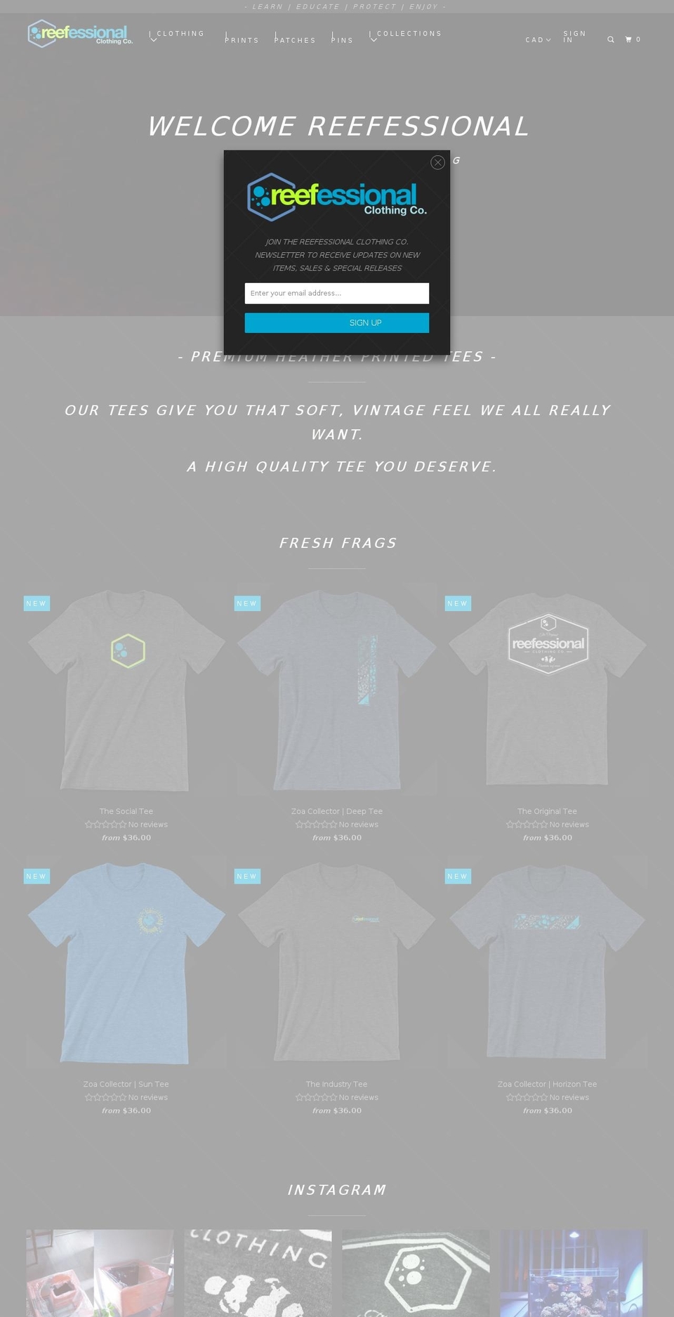 reefessional.com — Shopify storefront screenshot