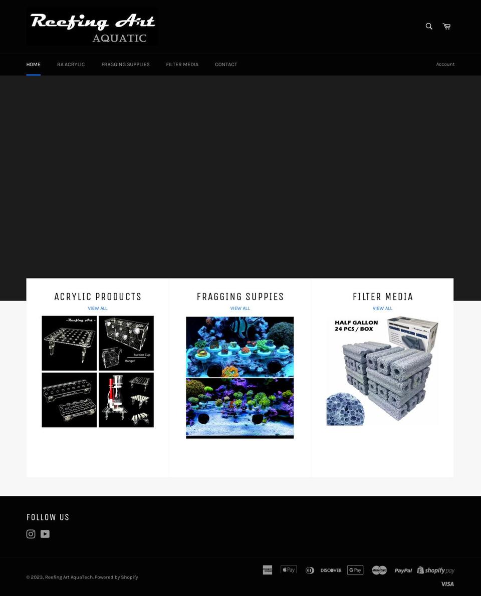 reefingart.com shopify website screenshot