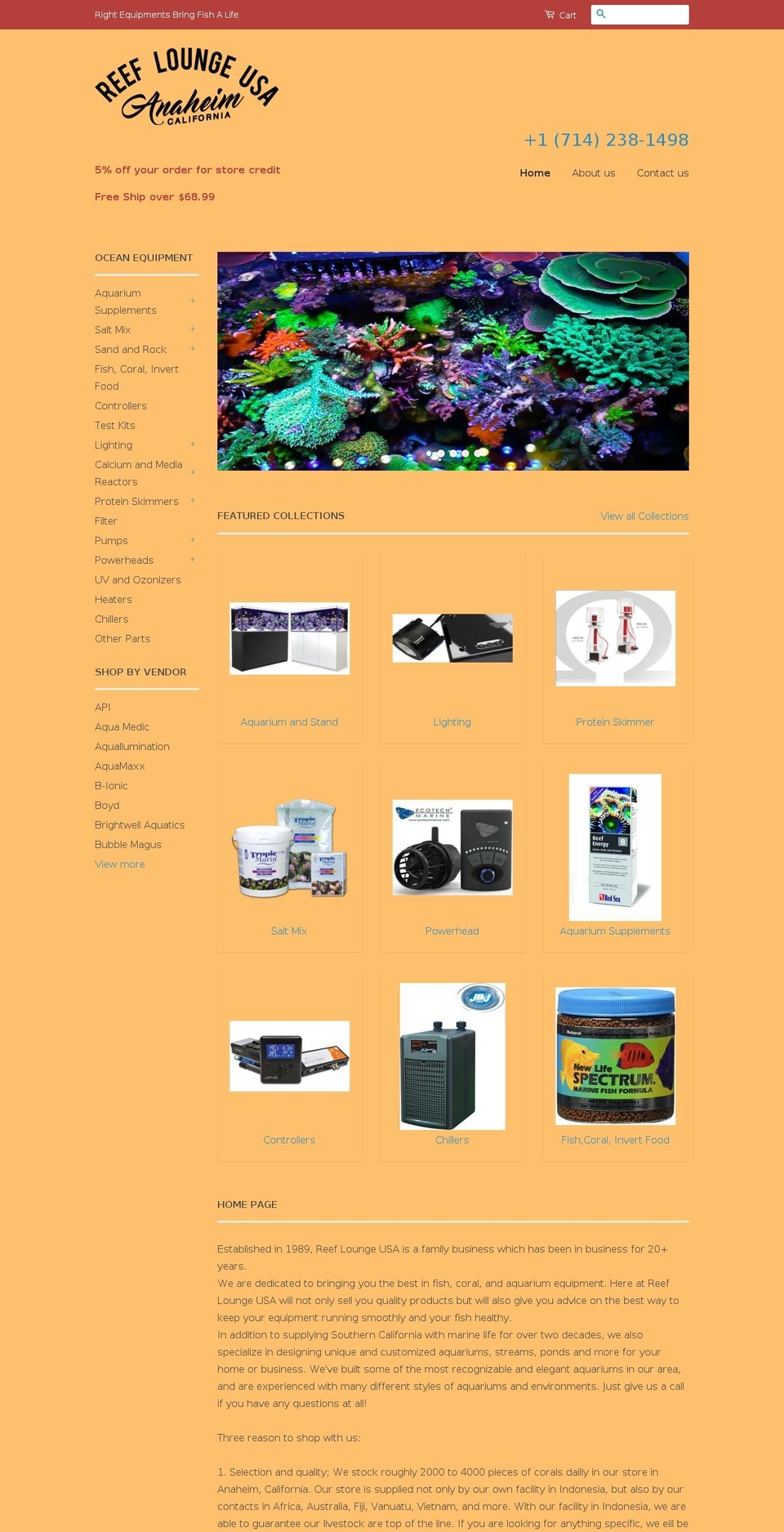reefloungeusa.com shopify website screenshot