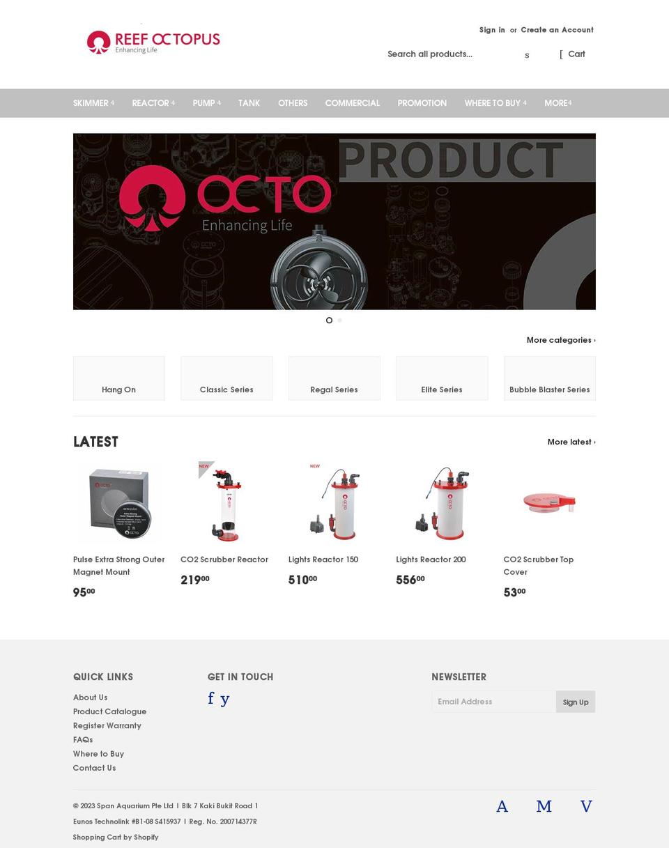 reefoctopus.com.my shopify website screenshot