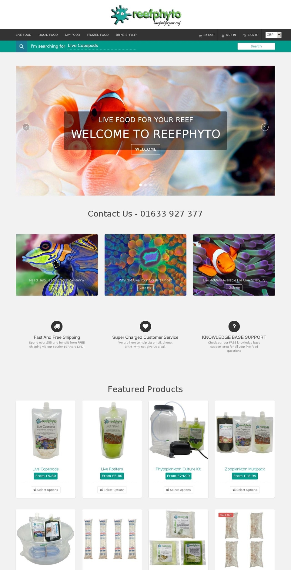 couponia2 Shopify theme site example reefphyto.co