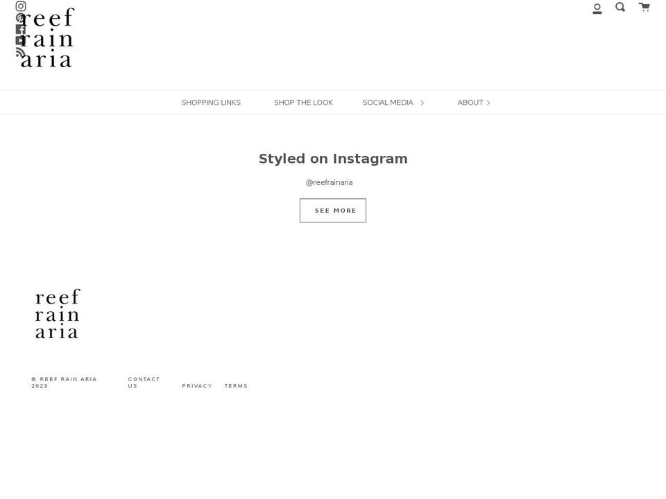 reefrainaria.com shopify website screenshot