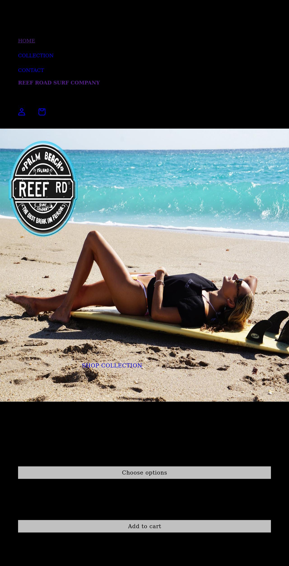 reefroadsurf.com shopify website screenshot