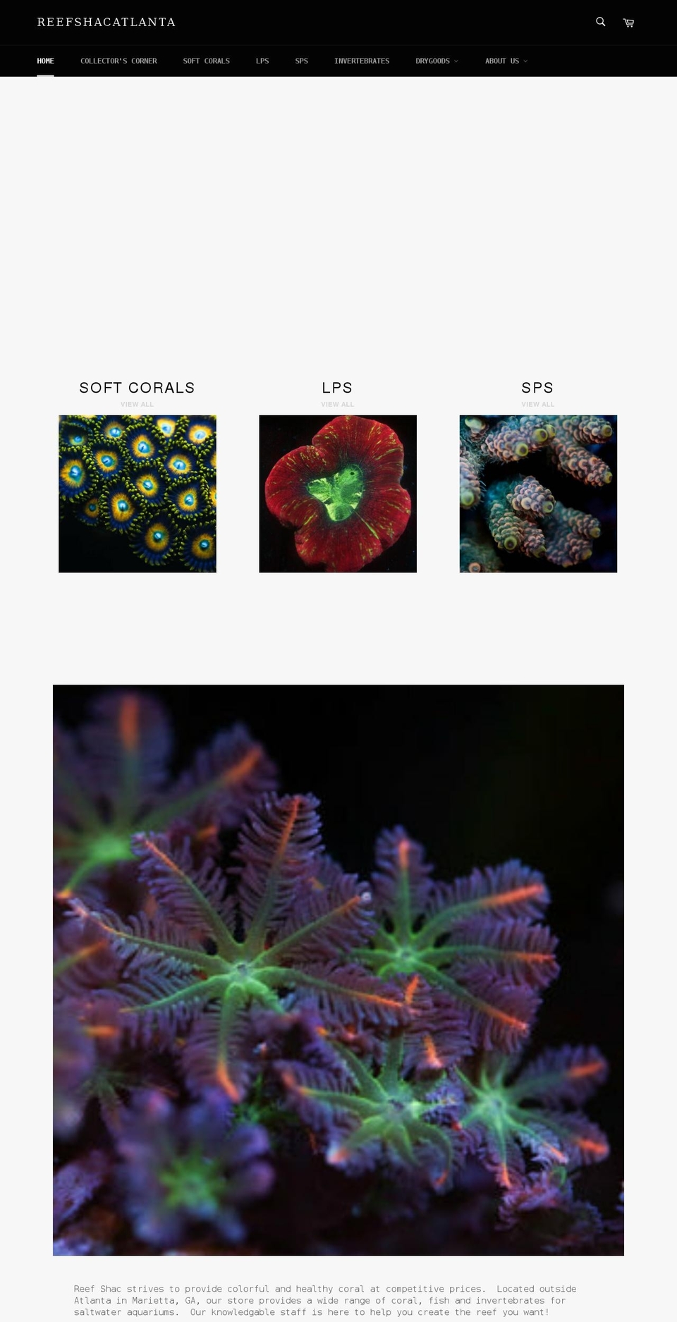 reefshac.com shopify website screenshot
