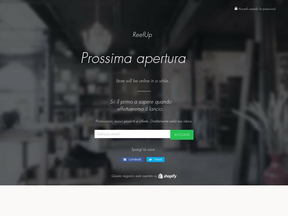 reefup.com shopify website screenshot