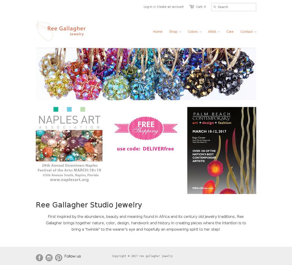 reegallagher.com shopify website screenshot